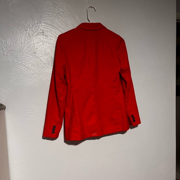 J. Crew Parke Blazer in Red Linen Blend Single Breasted Button Button Cuff Lined - Picture 8 of 9
